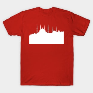 Istanbul Cityscape White Silhouette T-Shirt